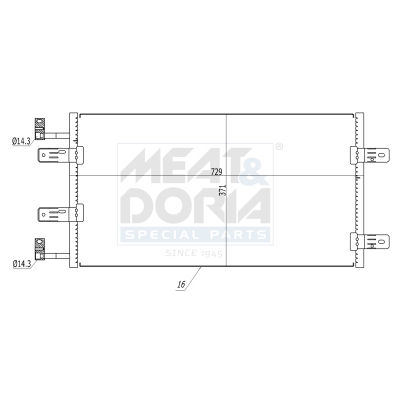 Condensatore, climatizzatore MEAT & DORIA 991144