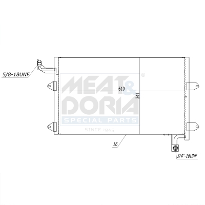Condensatore, climatizzatore MEAT & DORIA 991145