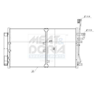 Condensatore, climatizzatore MEAT & DORIA 991147