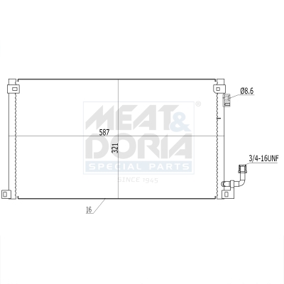 Condensatore, climatizzatore MEAT & DORIA 991148