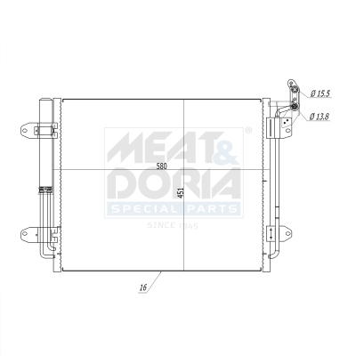 Condensatore, climatizzatore MEAT & DORIA 991184