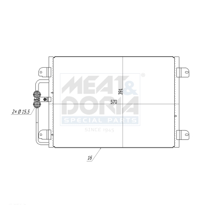 Condensatore, climatizzatore MEAT & DORIA 991149