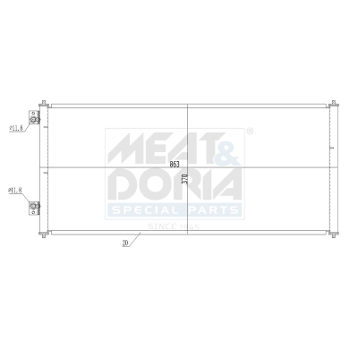 Condensatore, climatizzatore MEAT & DORIA 991150