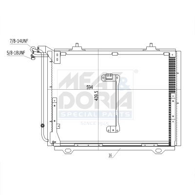 Condensatore, climatizzatore MEAT & DORIA 991151