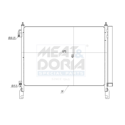 Condensatore, climatizzatore MEAT & DORIA 991153
