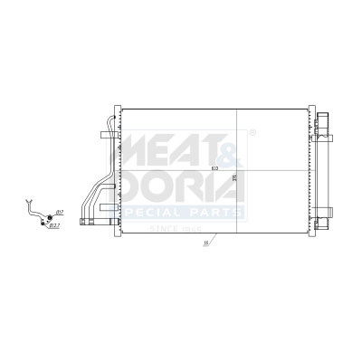 Condensatore, climatizzatore MEAT & DORIA 991156