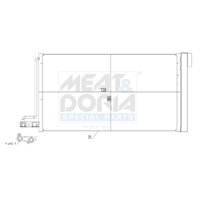 Condensatore, climatizzatore MEAT & DORIA 991157