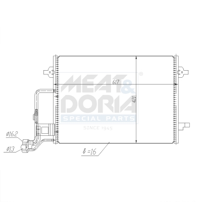 Condensatore, climatizzatore MEAT & DORIA 991158