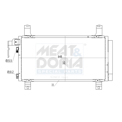 Condensatore, climatizzatore MEAT & DORIA 991159