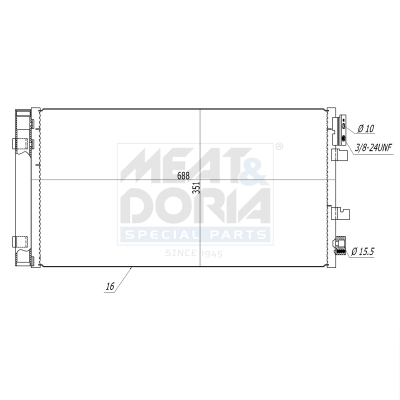 Condensatore, climatizzatore MEAT & DORIA 991160