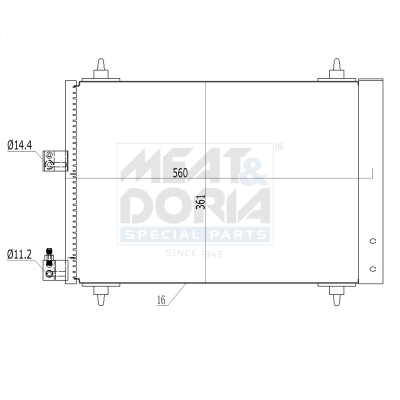 Condensatore, climatizzatore MEAT & DORIA 991164