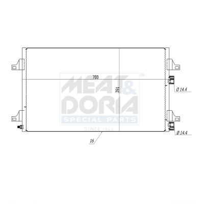 Condensatore, climatizzatore MEAT & DORIA 991167