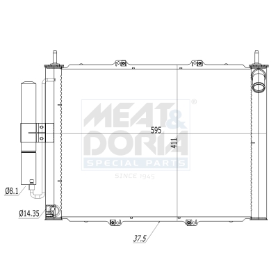 Condensatore, climatizzatore MEAT & DORIA 991169