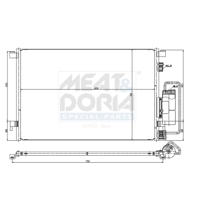 Condensatore, climatizzatore MEAT & DORIA 991170