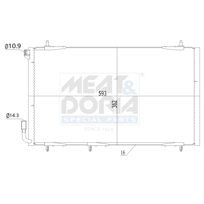 Condensatore, climatizzatore MEAT & DORIA 991172