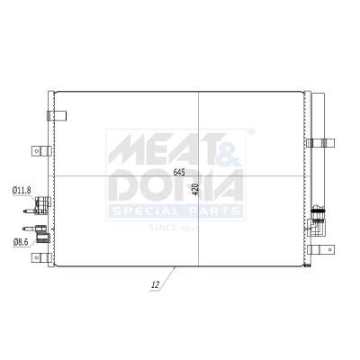 Condensatore, climatizzatore MEAT & DORIA 991174