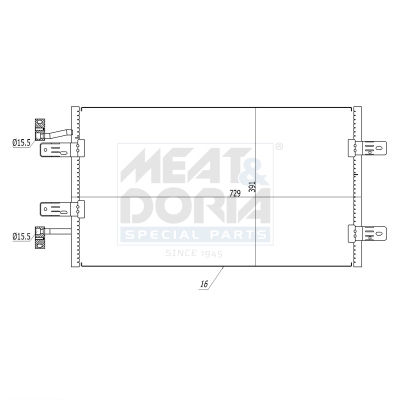 Condensatore, climatizzatore MEAT & DORIA 991177