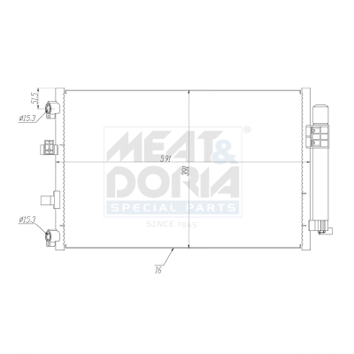 Condensatore, climatizzatore MEAT & DORIA 991178