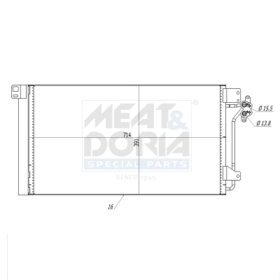 Condensatore, climatizzatore MEAT & DORIA 991182