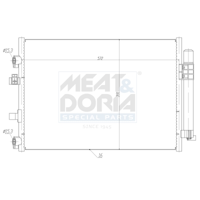 Condensatore, climatizzatore MEAT & DORIA 991183
