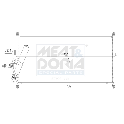 Condensatore, climatizzatore MEAT & DORIA 991187
