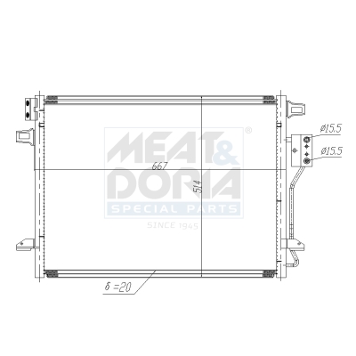 Condensatore, climatizzatore MEAT & DORIA 991189