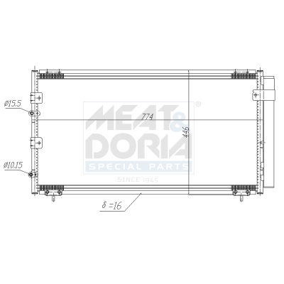 Condensatore, climatizzatore MEAT & DORIA 991191