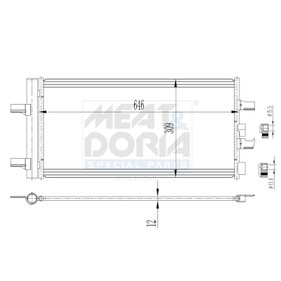 Condensatore, climatizzatore MEAT & DORIA 991192