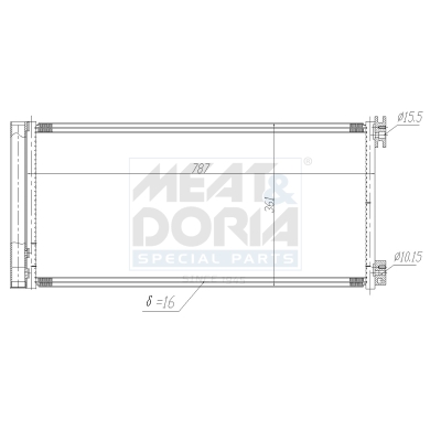 Condensatore, climatizzatore MEAT & DORIA 991193