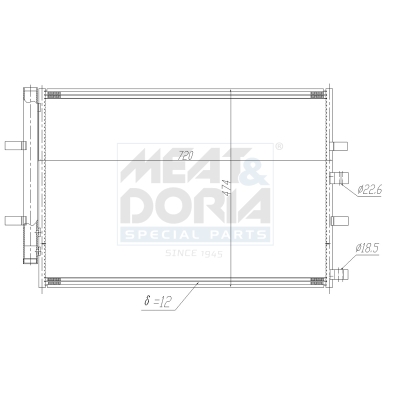 Condensatore, climatizzatore MEAT & DORIA 991194