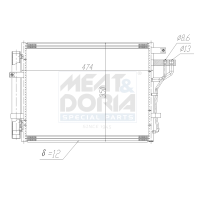 Condensatore, climatizzatore MEAT & DORIA 991195