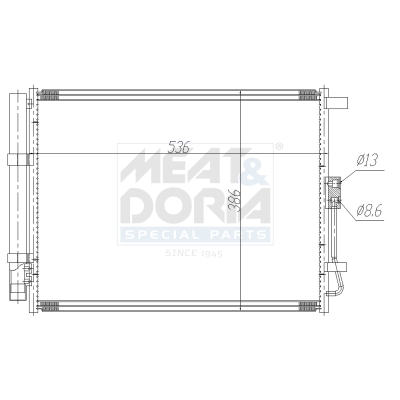 Condensatore, climatizzatore MEAT & DORIA 991196