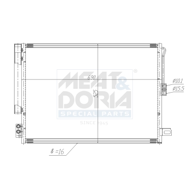 Condensatore, climatizzatore MEAT & DORIA 991198