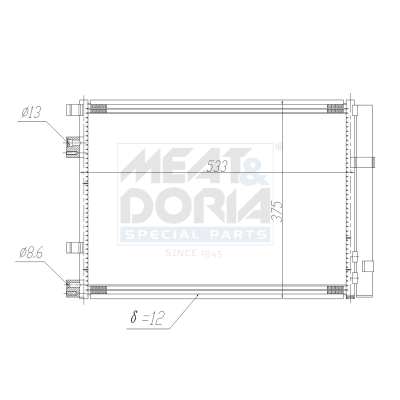 Condensatore, climatizzatore MEAT & DORIA 991200