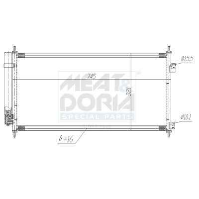 Condensatore, climatizzatore MEAT & DORIA 991202