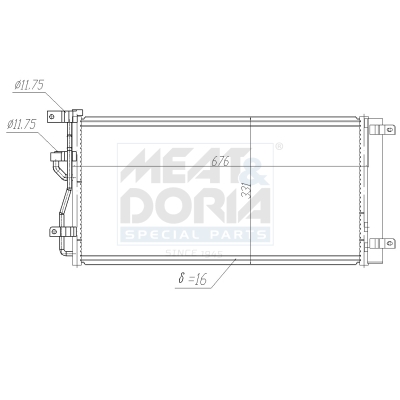 Condensatore, climatizzatore MEAT & DORIA 991203