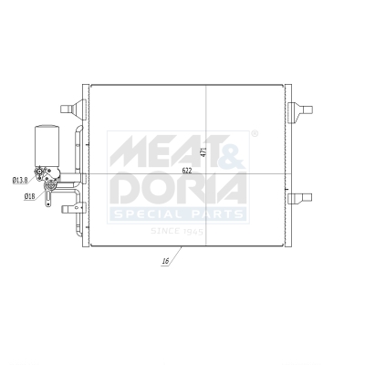 Condensatore, climatizzatore MEAT & DORIA 991211