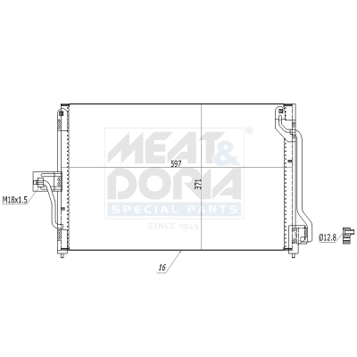 Condensatore, climatizzatore MEAT & DORIA 991216