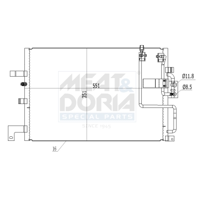Condensatore, climatizzatore MEAT & DORIA 991217
