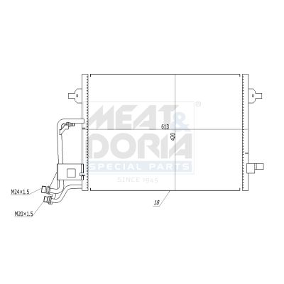 Condensatore, climatizzatore MEAT & DORIA 991222