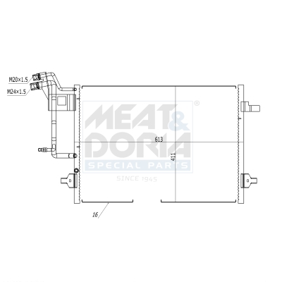 Condensatore, climatizzatore MEAT & DORIA 991225