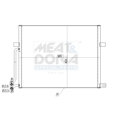 Condensatore, climatizzatore MEAT & DORIA 991242