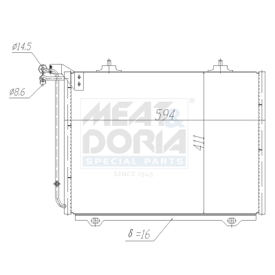 Condensatore, climatizzatore MEAT & DORIA 991248