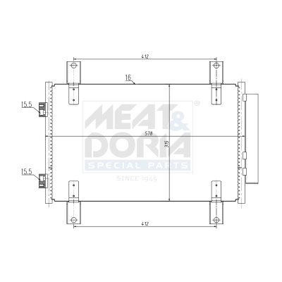 Condensatore, climatizzatore MEAT & DORIA 991249