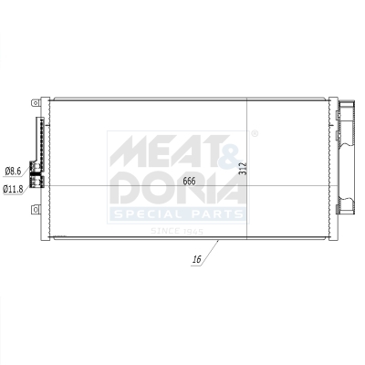Condensatore, climatizzatore MEAT & DORIA 991250