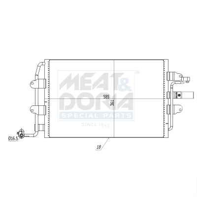 Condensatore, climatizzatore MEAT & DORIA 991252
