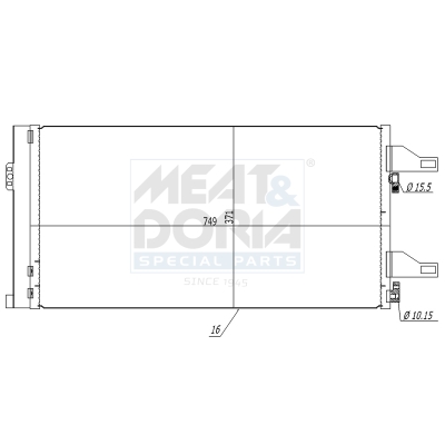 Condensatore, climatizzatore MEAT & DORIA 991256