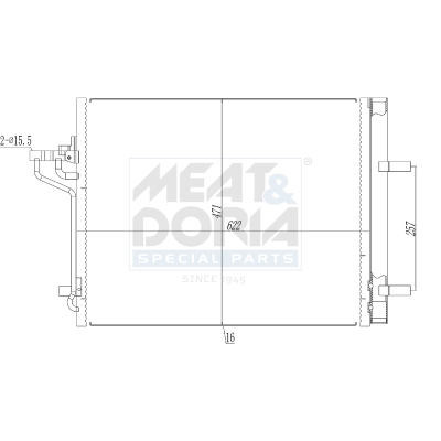 Condensatore, climatizzatore MEAT & DORIA 991257