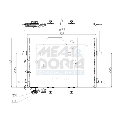 Condensatore, climatizzatore MEAT & DORIA 991261