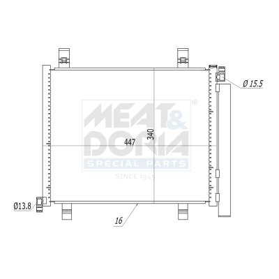 Condensatore, climatizzatore MEAT & DORIA 991265